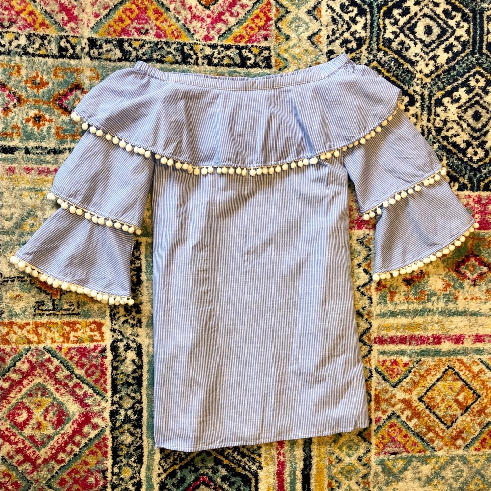 Off The Shoulder Searsucker Dress